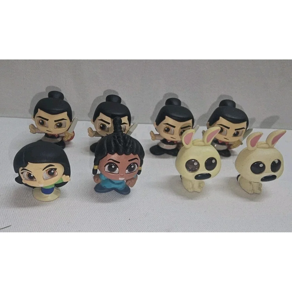 Disney Doorables Mulan Figure Lot Li Shang Warrior Little Brother Chien-Po 8pc